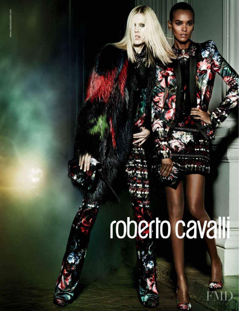 Iselin Steiro featured in  the Roberto Cavalli advertisement for Autumn/Winter 2013