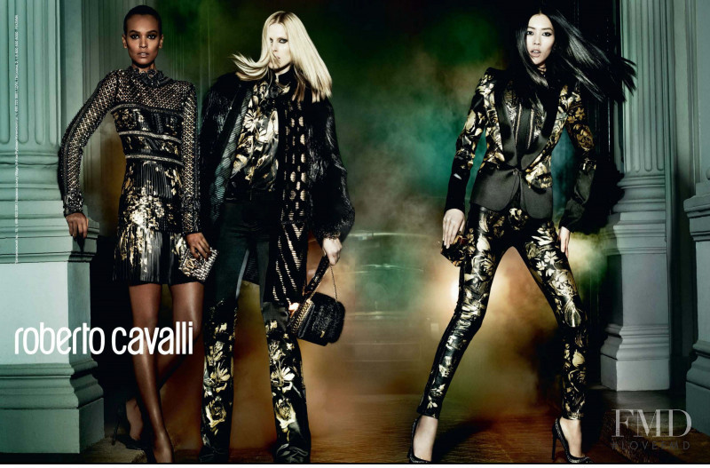 Iselin Steiro featured in  the Roberto Cavalli advertisement for Autumn/Winter 2013