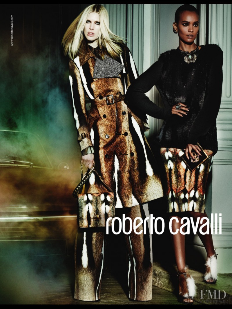 Iselin Steiro featured in  the Roberto Cavalli advertisement for Autumn/Winter 2013