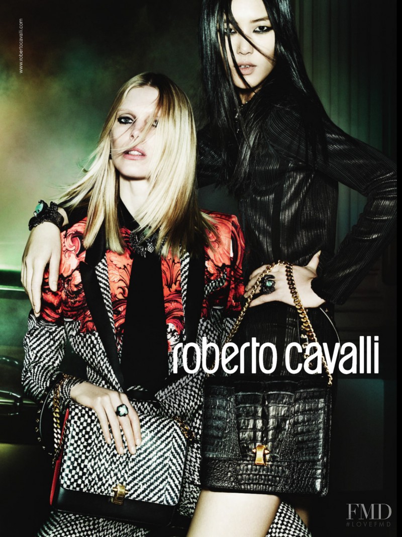 Iselin Steiro featured in  the Roberto Cavalli advertisement for Autumn/Winter 2013