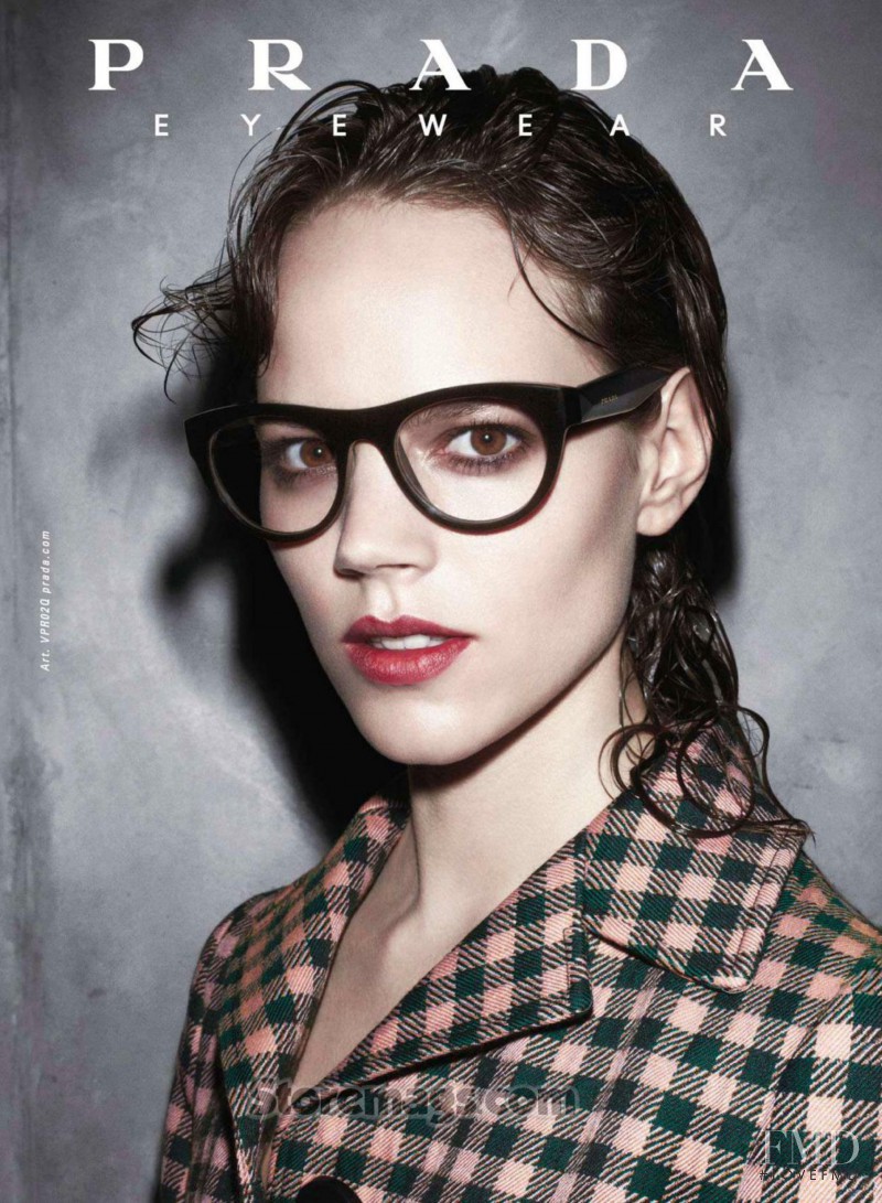 Freja Beha Erichsen featured in  the Prada Eyewear advertisement for Autumn/Winter 2013