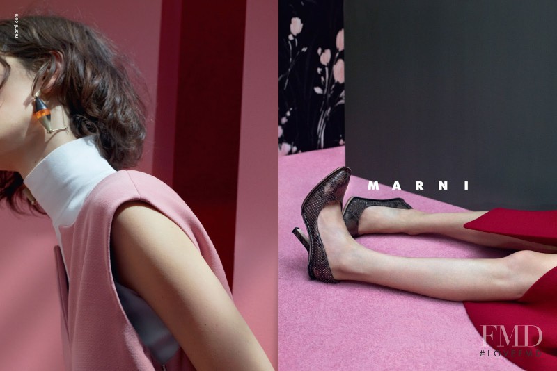 Marte Mei van Haaster featured in  the Marni advertisement for Autumn/Winter 2015