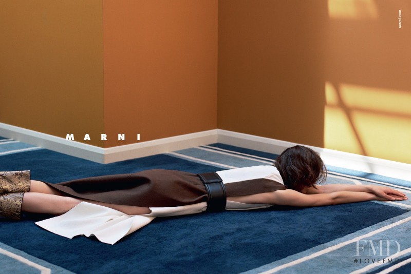 Marte Mei van Haaster featured in  the Marni advertisement for Autumn/Winter 2015