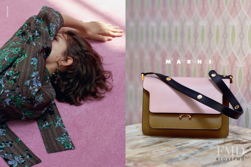 Marte Mei van Haaster featured in  the Marni advertisement for Autumn/Winter 2015