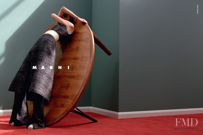 Marte Mei van Haaster featured in  the Marni advertisement for Autumn/Winter 2015