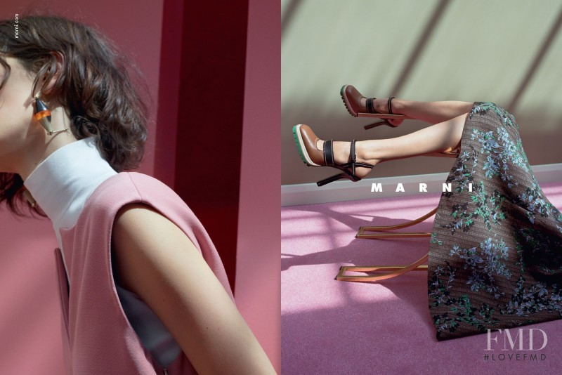 Marte Mei van Haaster featured in  the Marni advertisement for Autumn/Winter 2015