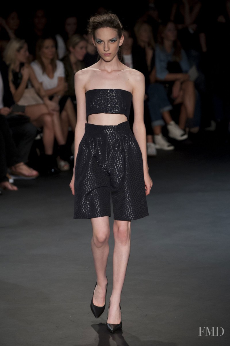 Grace Booth featured in  the Emilio de la Morena fashion show for Spring/Summer 2015