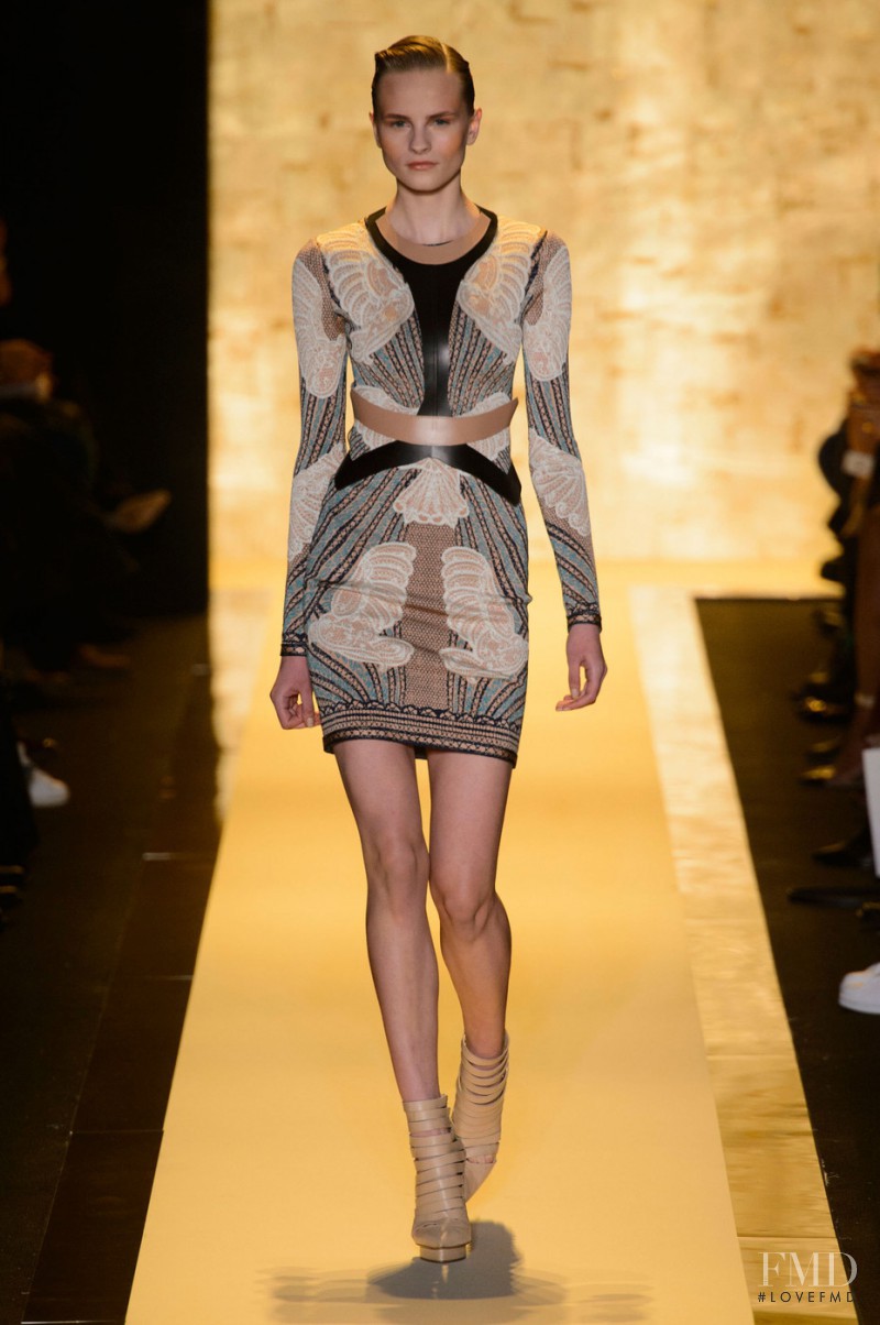 Kristina Petrosiute featured in  the Herve Leger fashion show for Autumn/Winter 2015