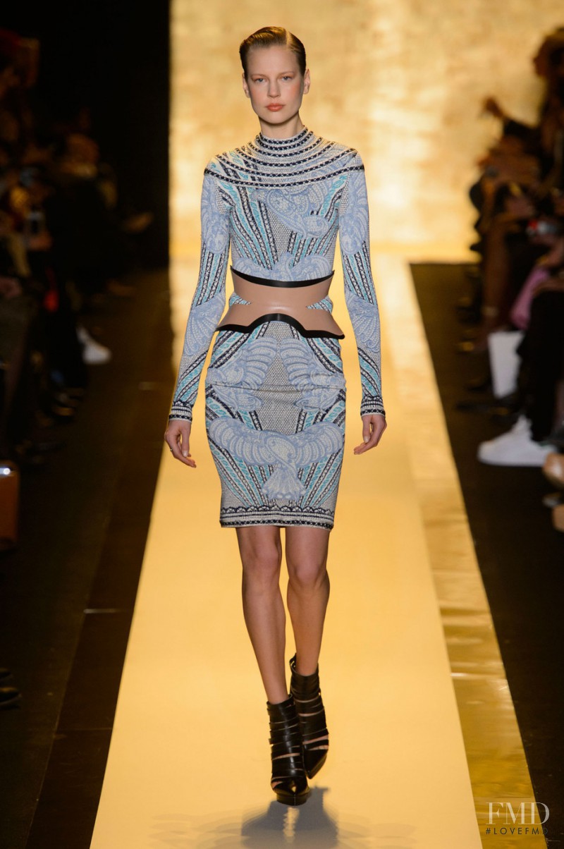 Elisabeth Erm featured in  the Herve Leger fashion show for Autumn/Winter 2015