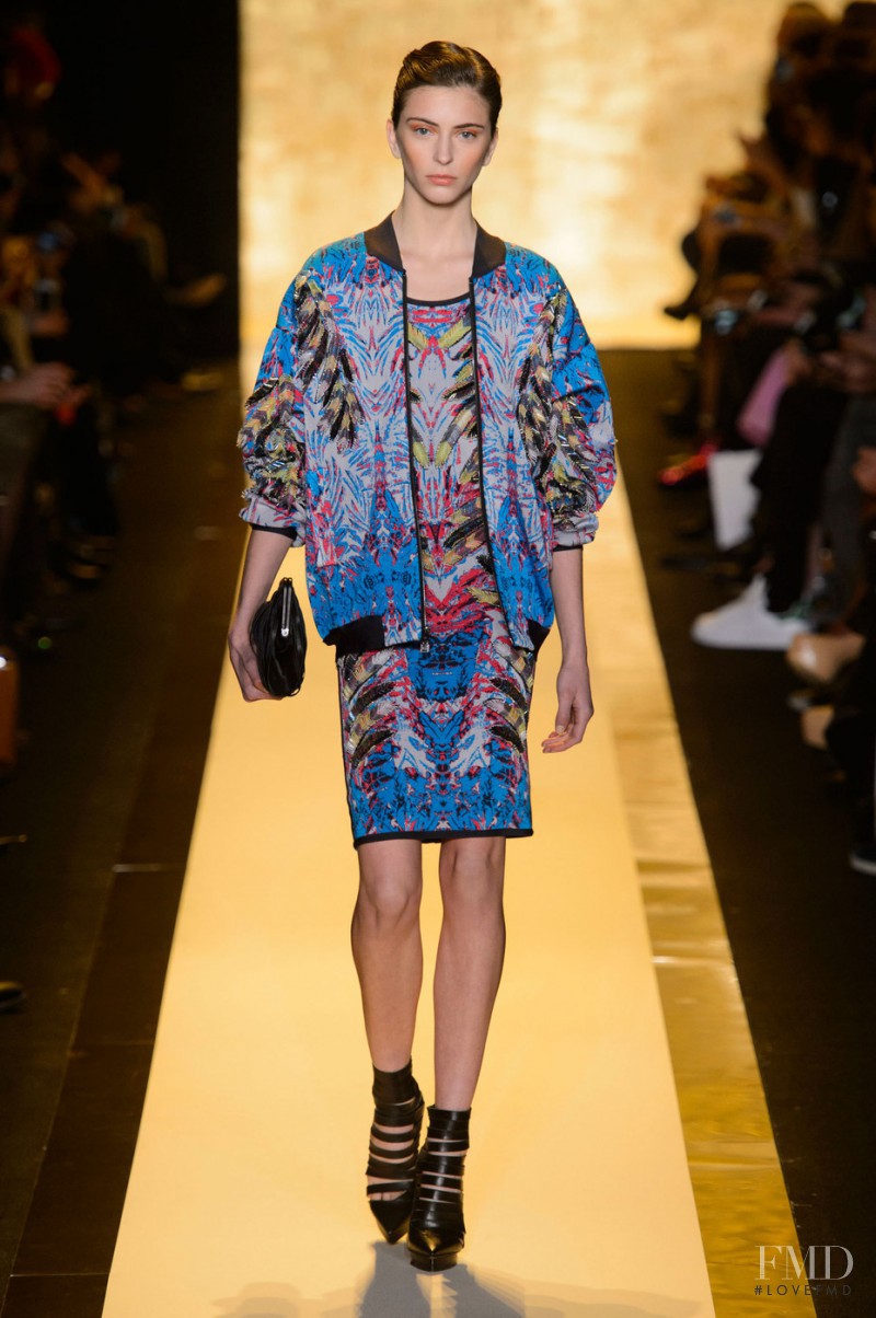 Laura Winges featured in  the Herve Leger fashion show for Autumn/Winter 2015