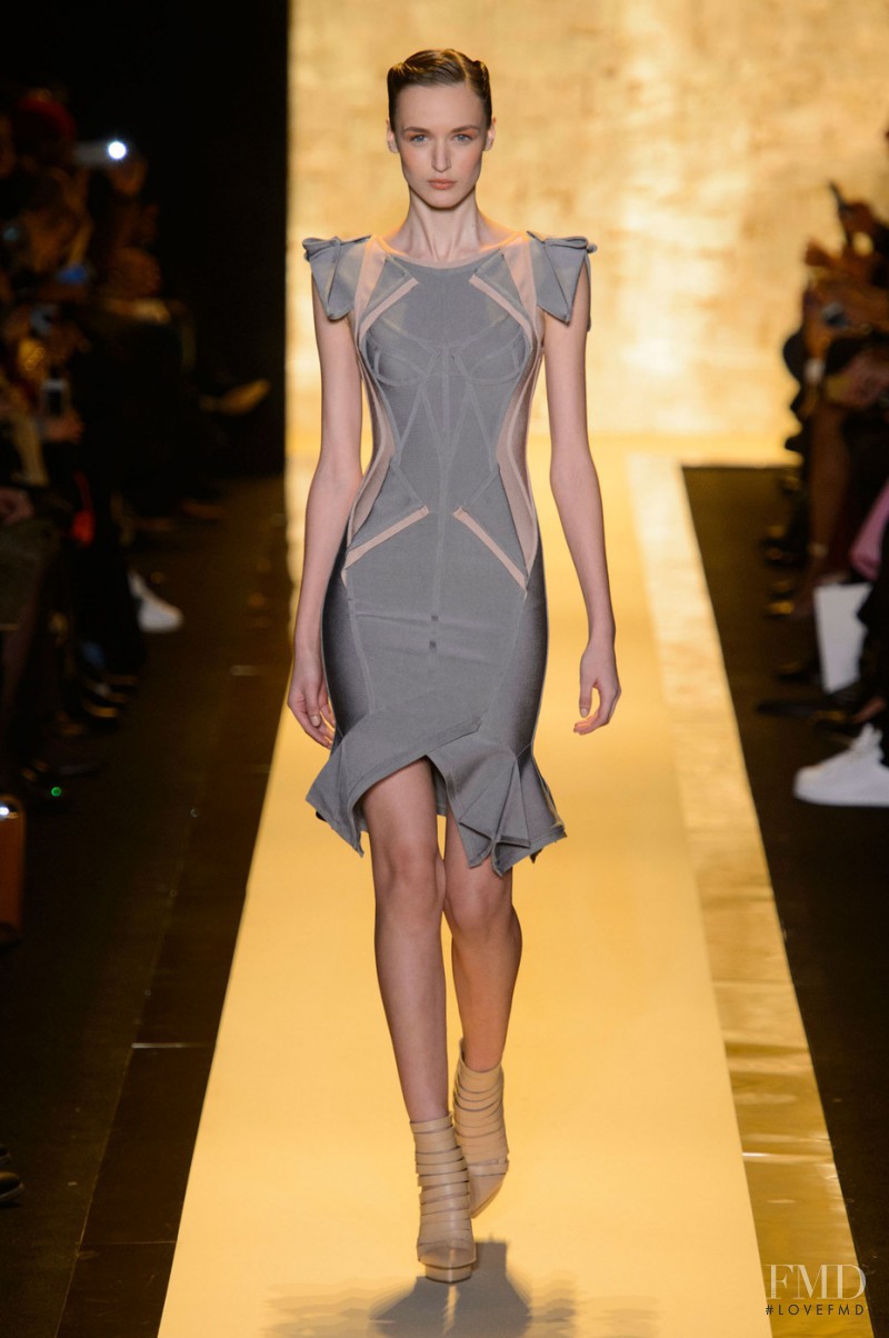 Stasha Yatchuk featured in  the Herve Leger fashion show for Autumn/Winter 2015