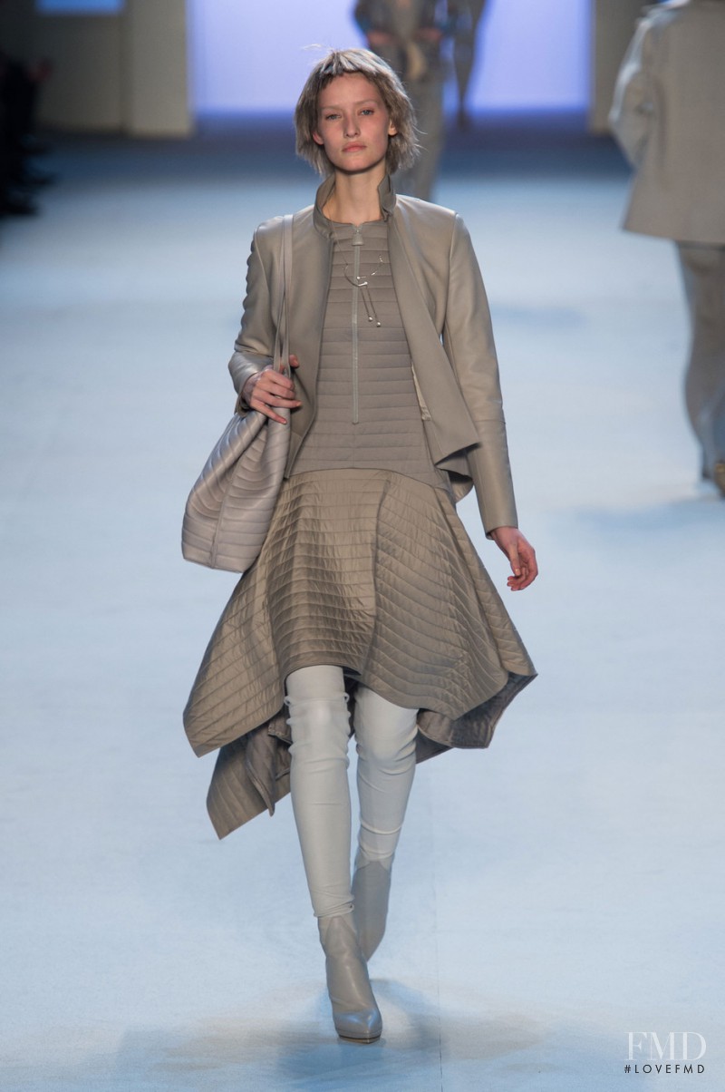 Namara Van Kleeff featured in  the Akris fashion show for Autumn/Winter 2015