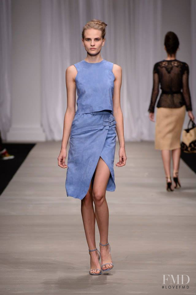Kristina Petrosiute featured in  the Ermanno Scervino fashion show for Spring/Summer 2015