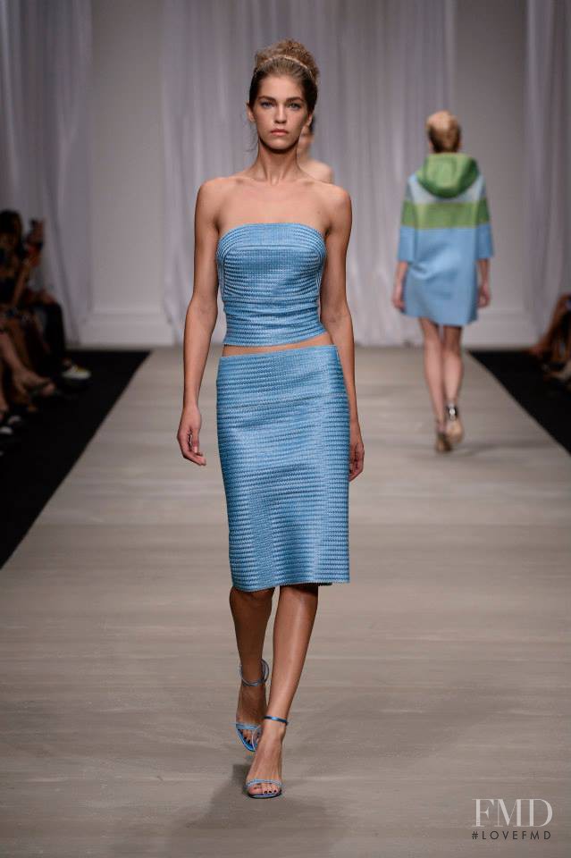 Samantha Gradoville featured in  the Ermanno Scervino fashion show for Spring/Summer 2015