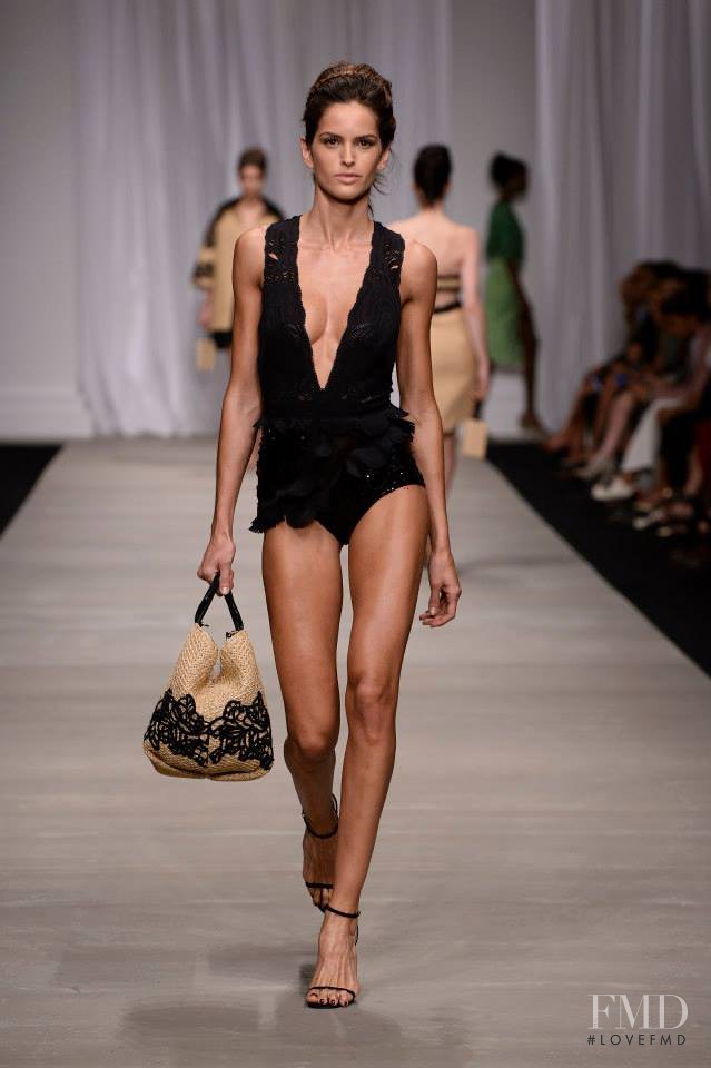 Izabel Goulart featured in  the Ermanno Scervino fashion show for Spring/Summer 2015