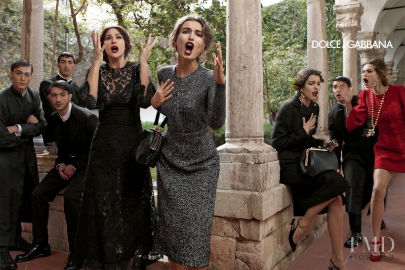 Andreea Diaconu featured in  the Dolce & Gabbana advertisement for Autumn/Winter 2013