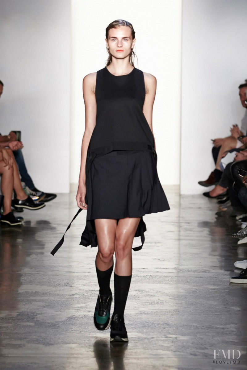 Kristina Petrosiute featured in  the Tim Coppens fashion show for Spring/Summer 2015