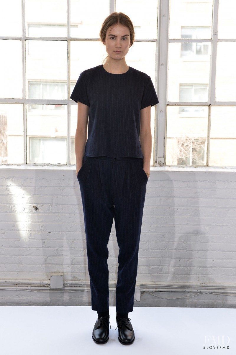 Andrea Jorgensen featured in  the Steven Alan fashion show for Autumn/Winter 2014