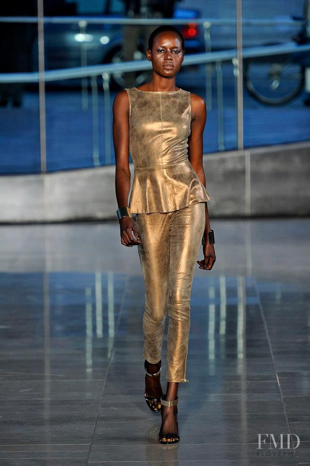 Ajak Deng featured in  the DL1961 fashion show for Autumn/Winter 2013