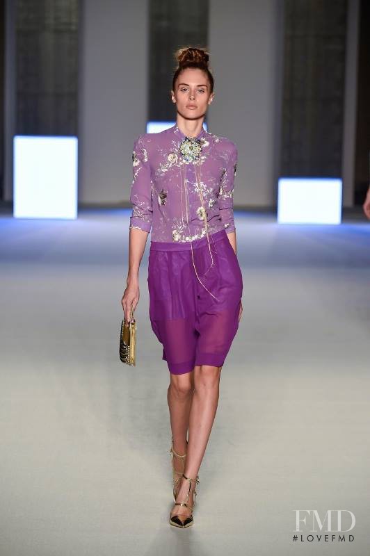 Kadriana Kodryanu featured in  the Aigner fashion show for Spring/Summer 2015
