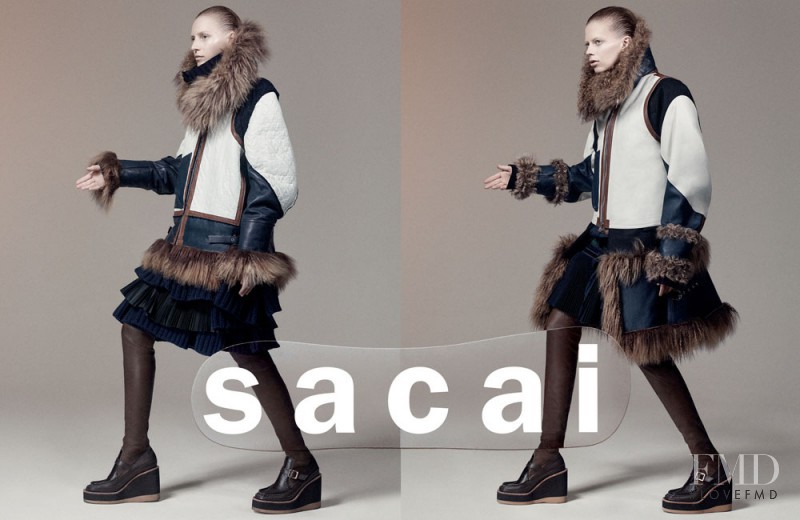 Lexi Boling featured in  the Sacai advertisement for Autumn/Winter 2015