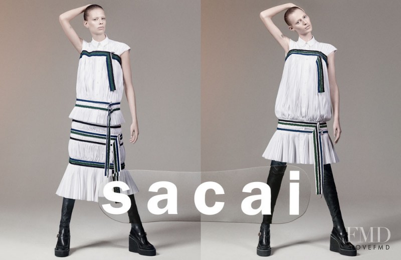 Lexi Boling featured in  the Sacai advertisement for Autumn/Winter 2015