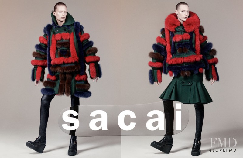 Lexi Boling featured in  the Sacai advertisement for Autumn/Winter 2015