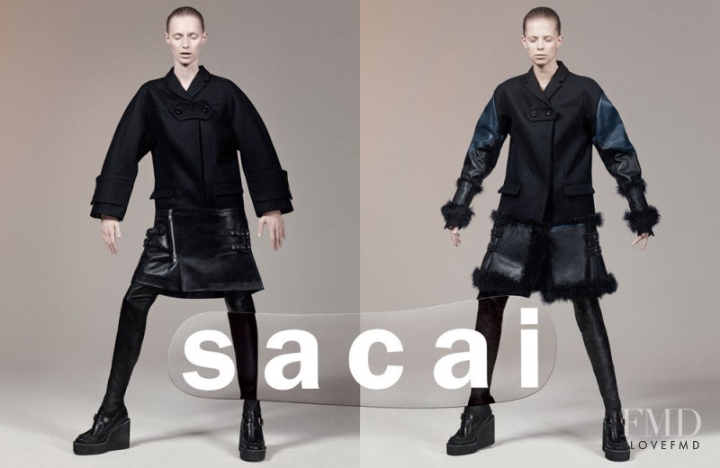 Lexi Boling featured in  the Sacai advertisement for Autumn/Winter 2015