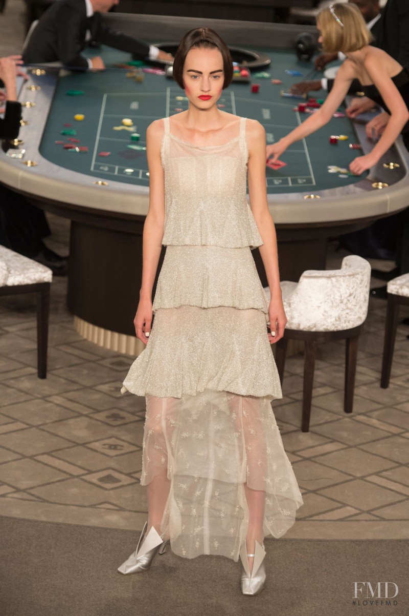 Maartje Verhoef featured in  the Chanel Haute Couture fashion show for Autumn/Winter 2015