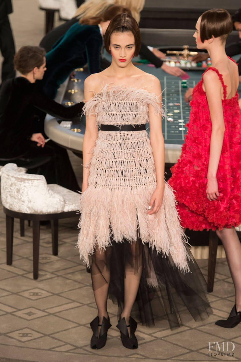Greta Varlese featured in  the Chanel Haute Couture fashion show for Autumn/Winter 2015