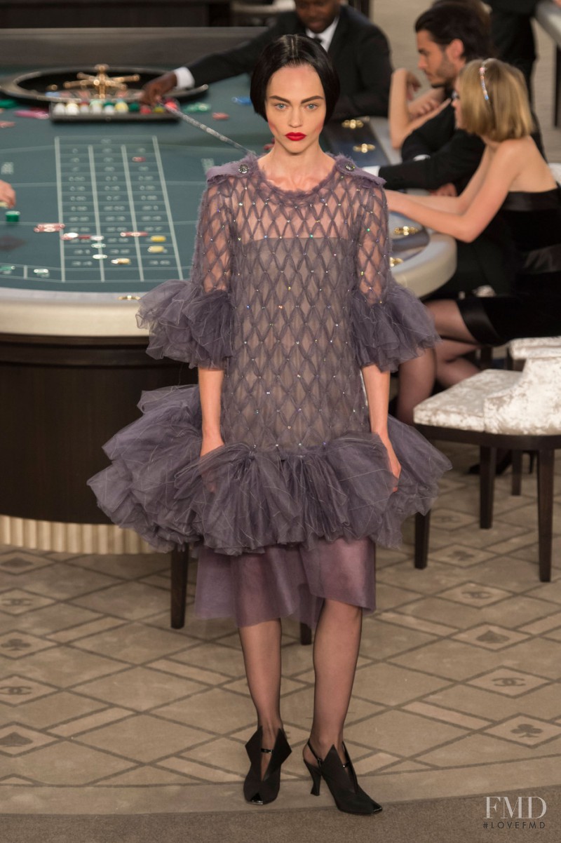 Sasha Pivovarova featured in  the Chanel Haute Couture fashion show for Autumn/Winter 2015