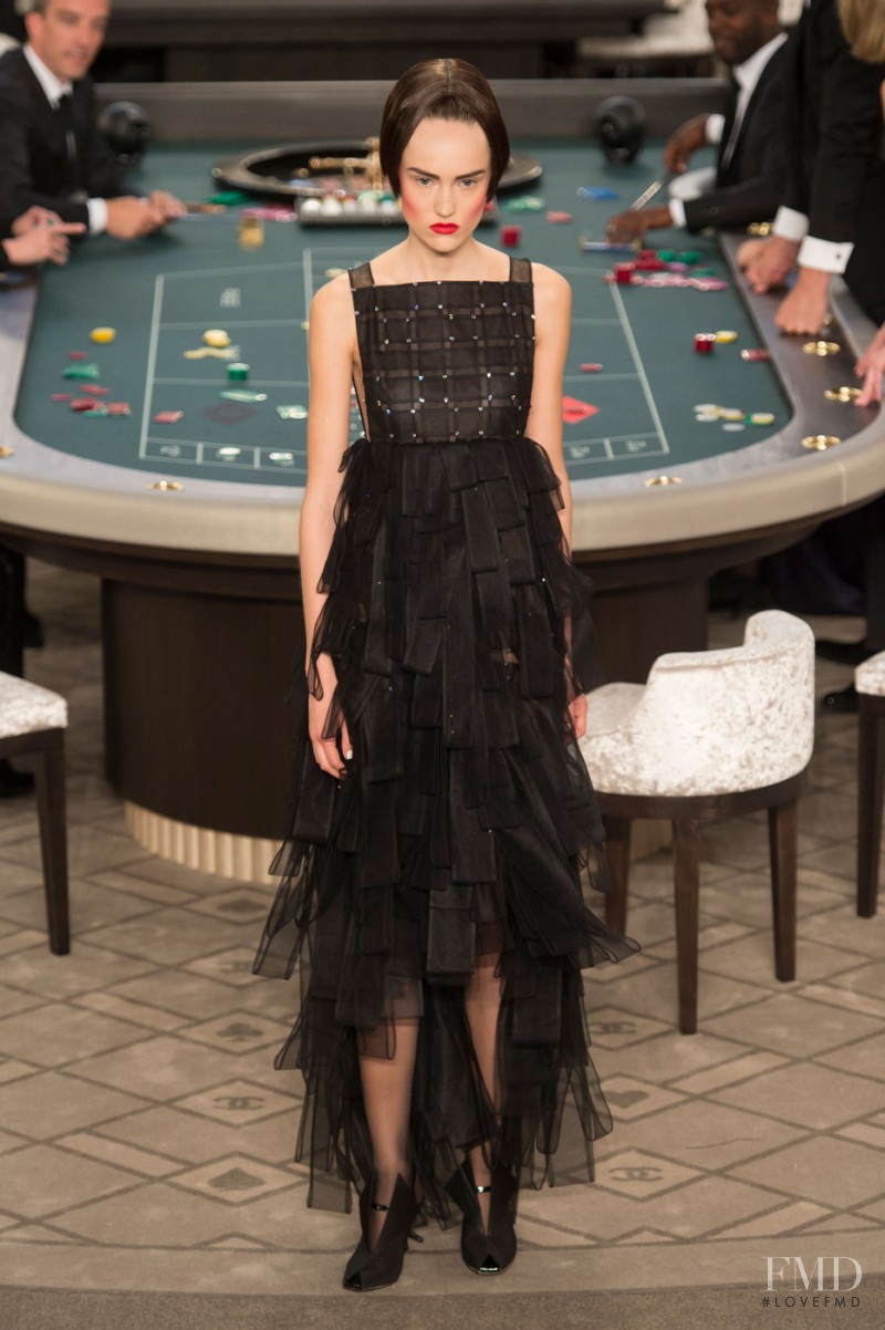 Harleth Kuusik featured in  the Chanel Haute Couture fashion show for Autumn/Winter 2015
