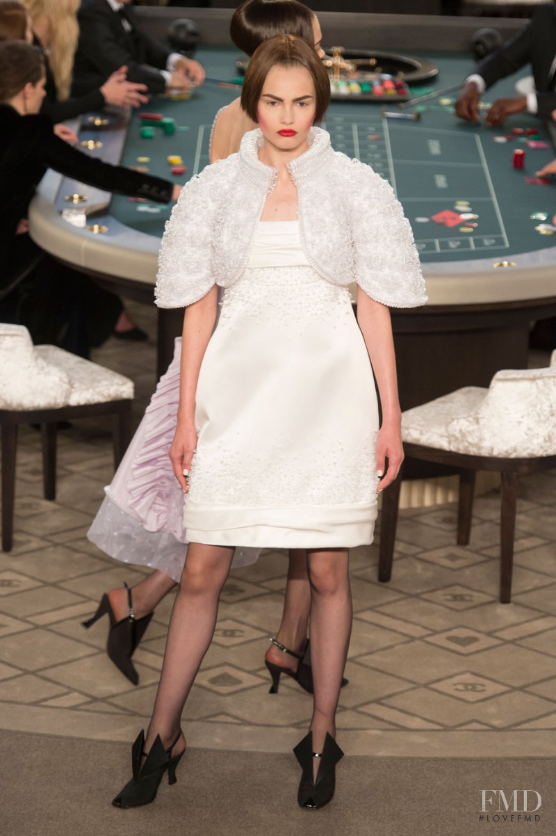 Aneta Pajak featured in  the Chanel Haute Couture fashion show for Autumn/Winter 2015