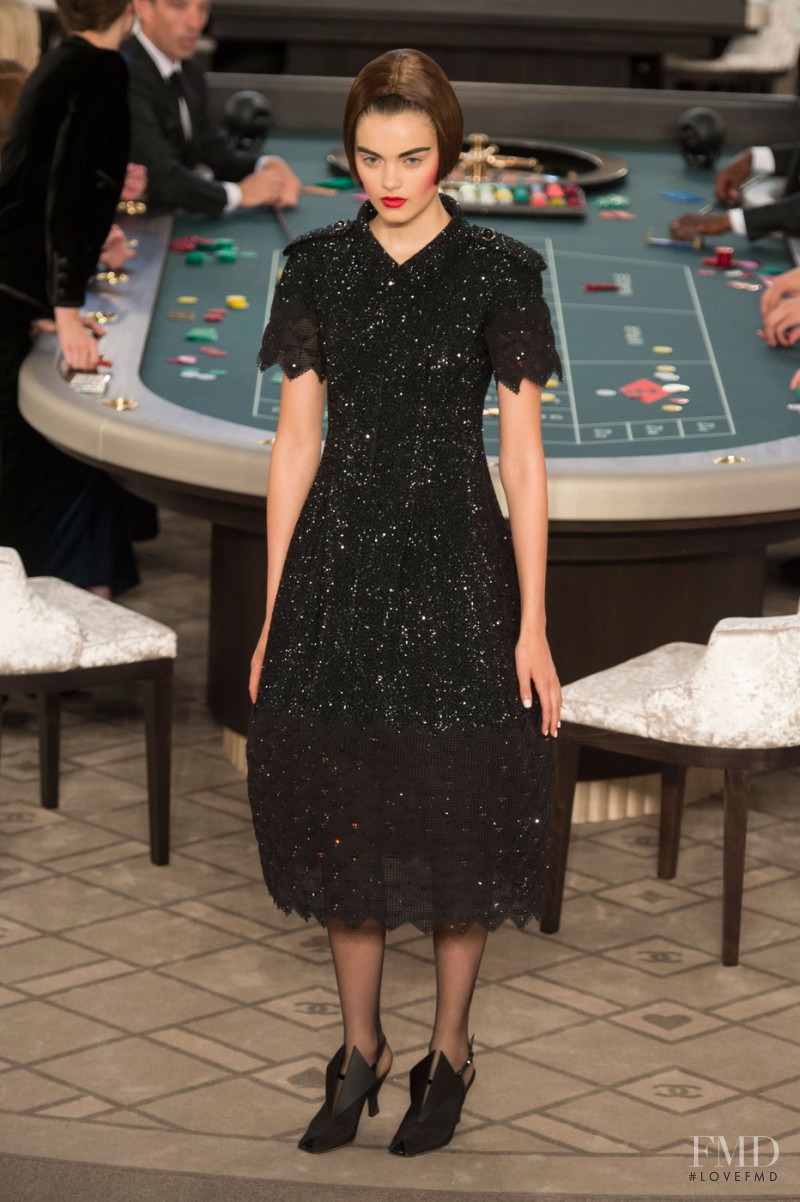 Emma Genier featured in  the Chanel Haute Couture fashion show for Autumn/Winter 2015