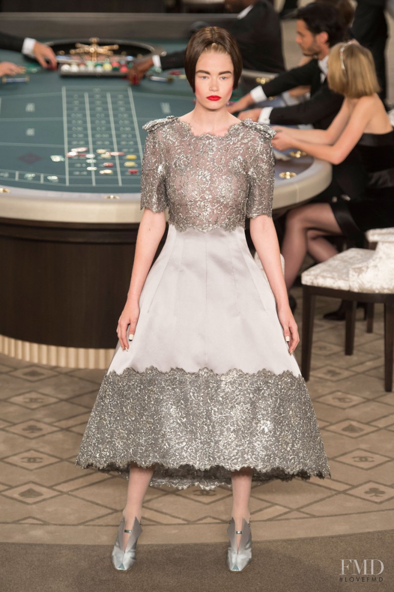 Hollie May Saker featured in  the Chanel Haute Couture fashion show for Autumn/Winter 2015