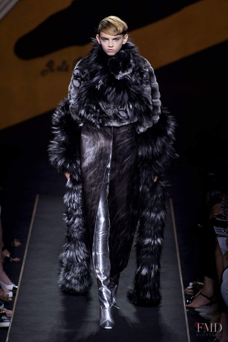 Molly Bair featured in  the Fendi Couture fashion show for Autumn/Winter 2015