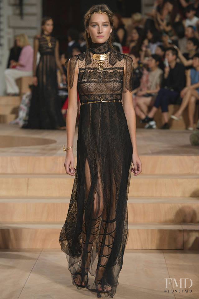 Joséphine Le Tutour featured in  the Valentino Couture fashion show for Autumn/Winter 2015