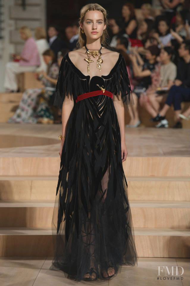 Maartje Verhoef featured in  the Valentino Couture fashion show for Autumn/Winter 2015