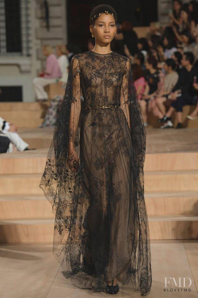 Lineisy Montero featured in  the Valentino Couture fashion show for Autumn/Winter 2015