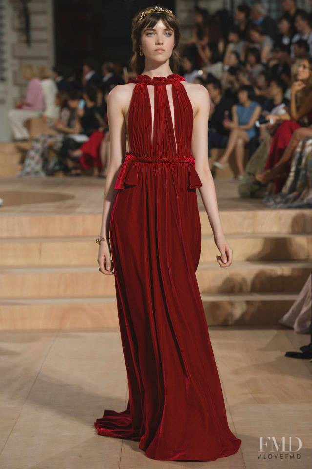 Grace Hartzel featured in  the Valentino Couture fashion show for Autumn/Winter 2015