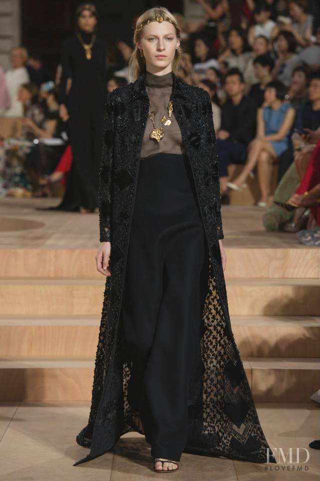 Julia Nobis featured in  the Valentino Couture fashion show for Autumn/Winter 2015