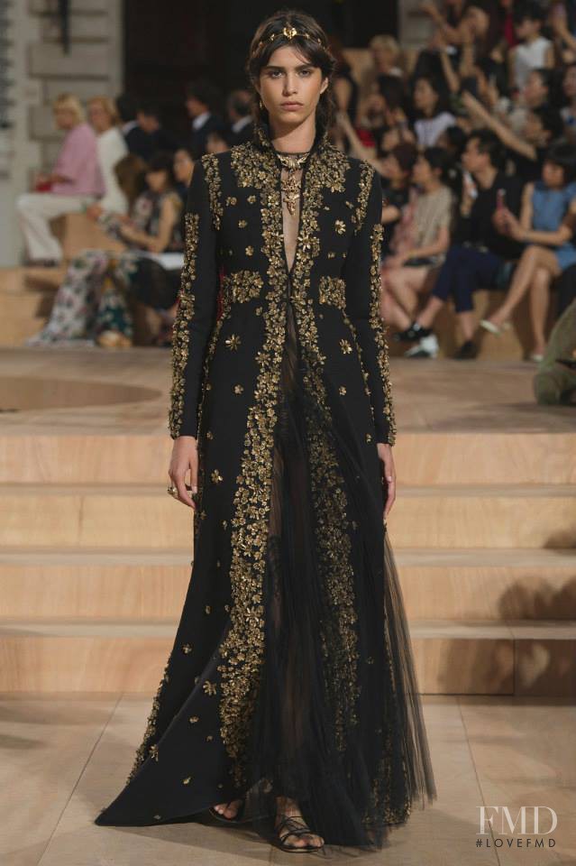 Mica Arganaraz featured in  the Valentino Couture fashion show for Autumn/Winter 2015