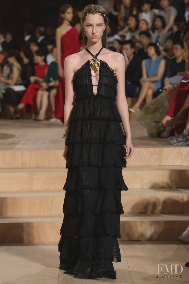 Liza Ostanina featured in  the Valentino Couture fashion show for Autumn/Winter 2015