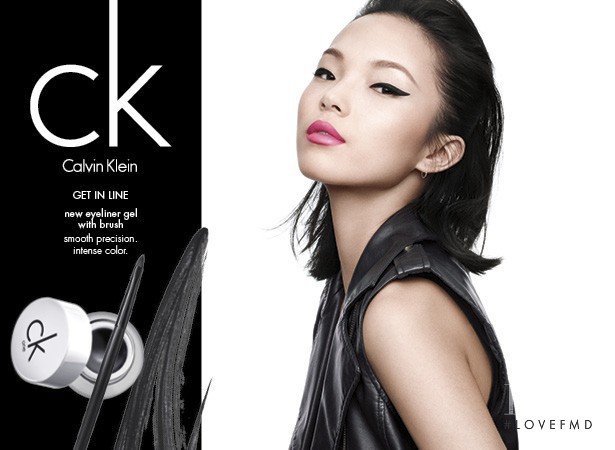 Xiao Wen Ju featured in  the CK One Color Cosmetics advertisement for Autumn/Winter 2015