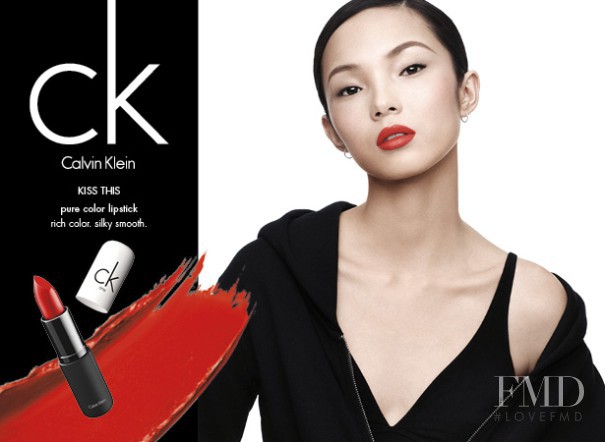 Xiao Wen Ju featured in  the CK One Color Cosmetics advertisement for Autumn/Winter 2015