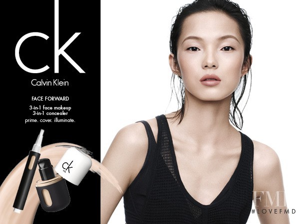 Xiao Wen Ju featured in  the CK One Color Cosmetics advertisement for Autumn/Winter 2015