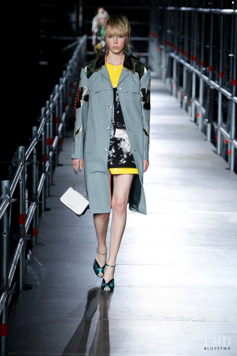 Edie Campbell featured in  the Miu Miu fashion show for Resort 2016