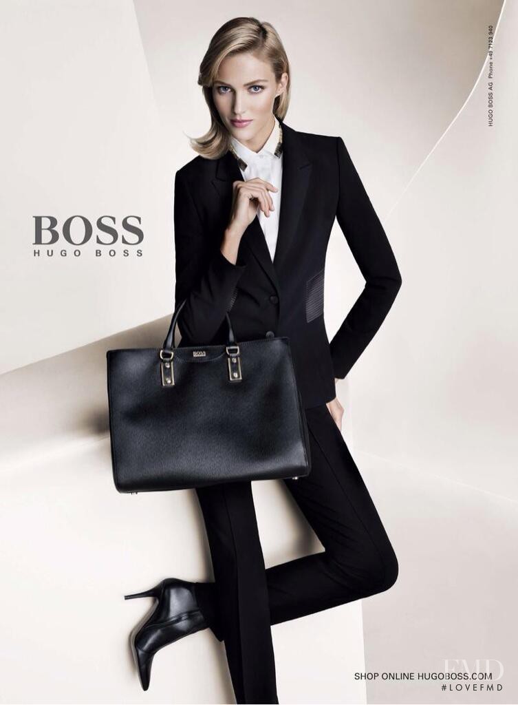 Anja Rubik featured in  the BOSS Black advertisement for Autumn/Winter 2013