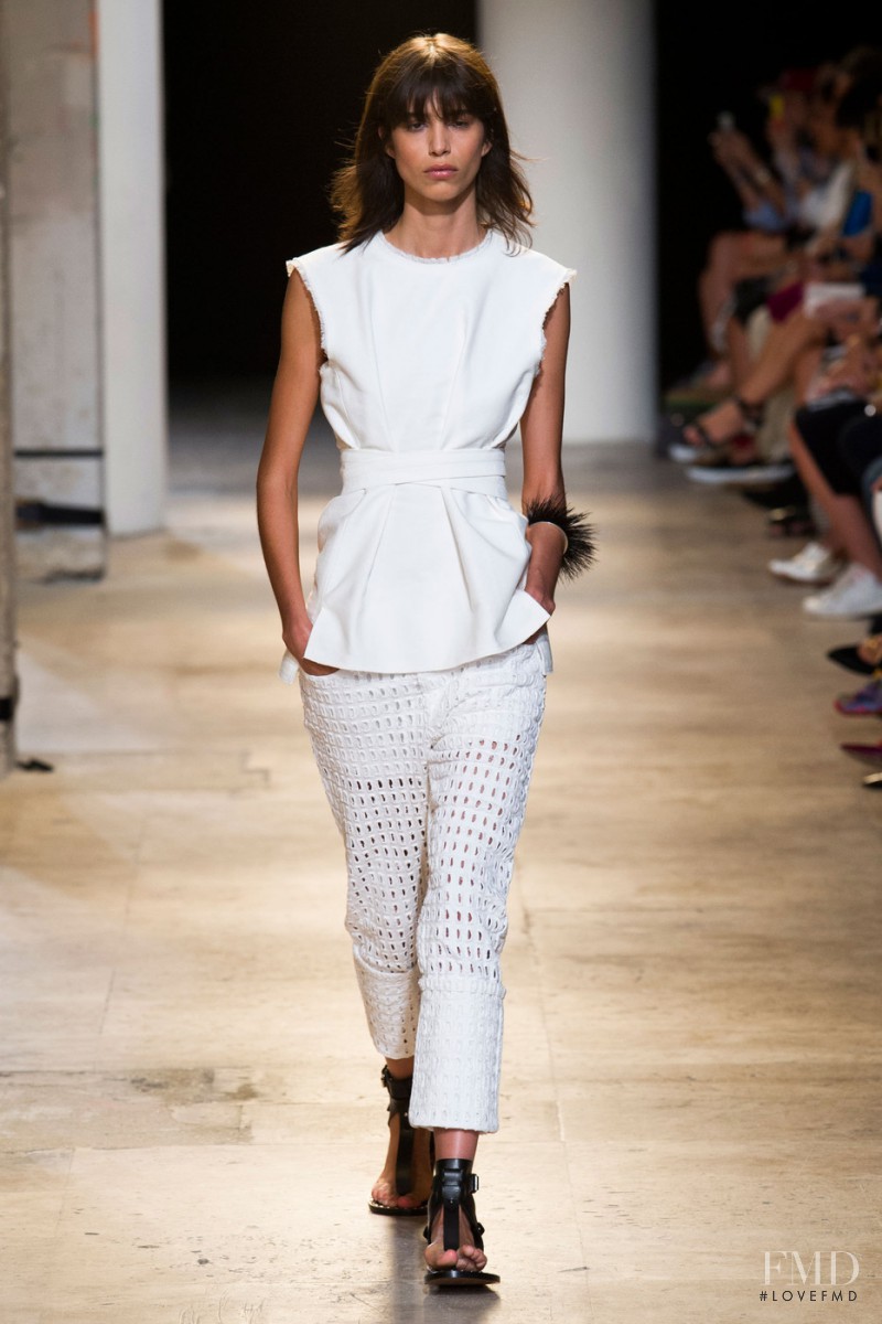 Mica Arganaraz featured in  the Isabel Marant fashion show for Spring/Summer 2015