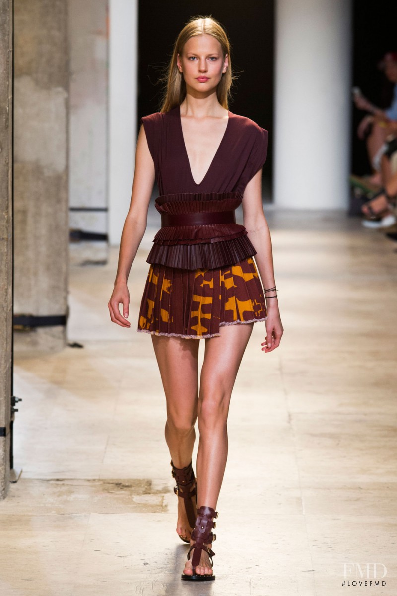 Elisabeth Erm featured in  the Isabel Marant fashion show for Spring/Summer 2015